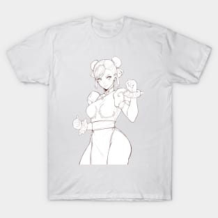 Chun-Li sketch (Street Fighter) T-Shirt